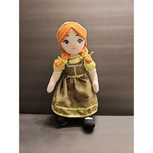 Disney Frozen Broadway Musical ANNA 13" Plush Doll The Town Of Arendelle Winter